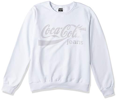 Coca-Cola Jeans, Moletom Estampado, Feminino, Branco, P