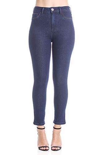 Jeans Super High Cropped, Triton, Feminino, Indigo, 40