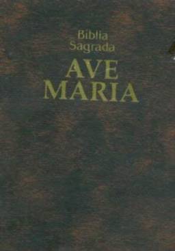Livro Bíblia Ave Maria de Bolso com Zípper: Zíper - Marrom