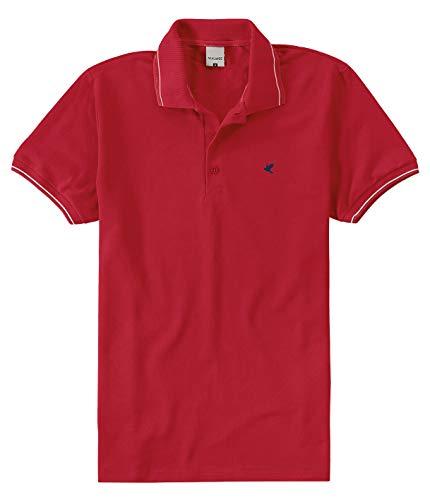 Camisa Polo Slim Piquê Premium, Malwee, Masculino, Vermelho Escuro, PP