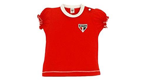 Camiseta São Paulo, Rêve D'or Sport, Meninas, Branco/Vermelho, P