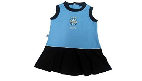 Vestido Cavado Grêmio, Rêve D'or Sport, Bebê Menina, Azul/Branco, 3