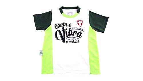 Camiseta Palmeiras, Rêve D'or Sport, Criança Unissex, Branco/Verde, 2