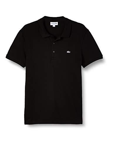 Camisa Polo Lacoste Slim Fit Masculina em Petit piquet Stretch, Preto, P