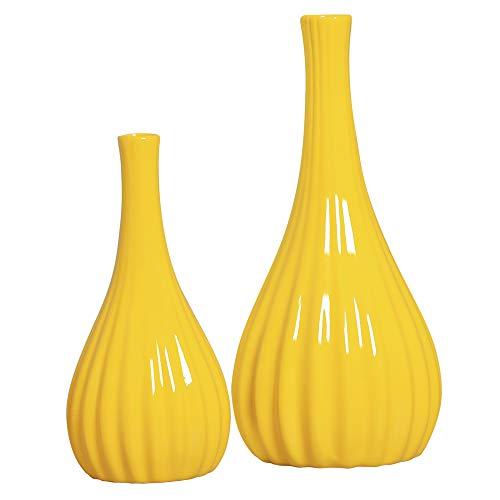 Duo De Vasos Agata G E Peq Ceramicas Pegorin Amarelo