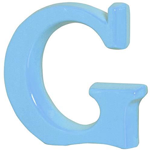 Letra G Grande Ceramicas Pegorin Azul Bebe