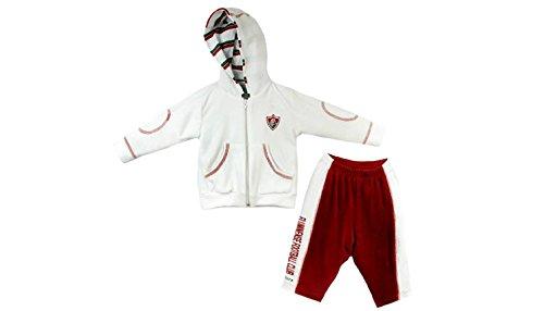Conjunto calça e blusa com capuz Fluminense, Rêve D'or Sport, Bebê Unissex, Branco/Grená, M