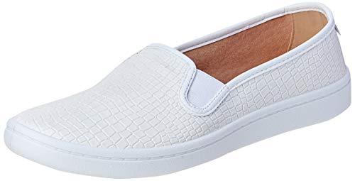 Sapato Casual Napa Crc, Moleca, Feminino, Branco/Prata, 38