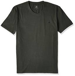 JAB Camiseta Básica Gola Careca Masculino, Tam XG, Verde Militar