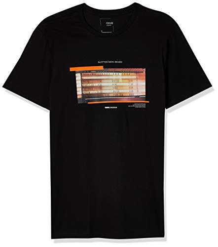 Forum Camiseta Estampada: Slotted Menu Board Masculino, P, Preto
