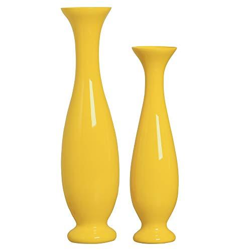 Duo Garrafas Viena G E Peq Ceramicas Pegorin Amarelo