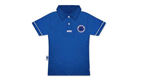 Camisa Polo Cruzeiro, Rêve D'or Sport, Criança Unissex, Azul/Branco, 4