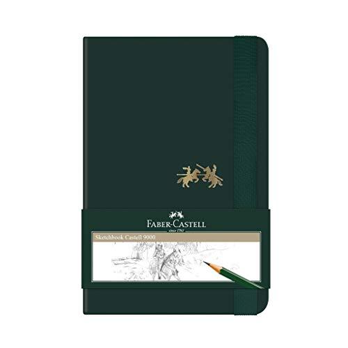 Caderno sem Pauta, Faber-Castell, Sketchbook Castell 9000, CDNSKT/PQ, 84 Folhas, Verde