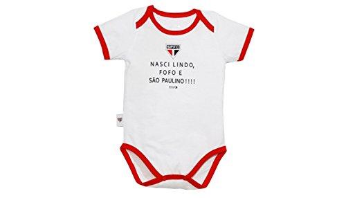 Body São Paulo, Rêve D'or Sport, Bebê Unissex, Branco/Vermelho, P