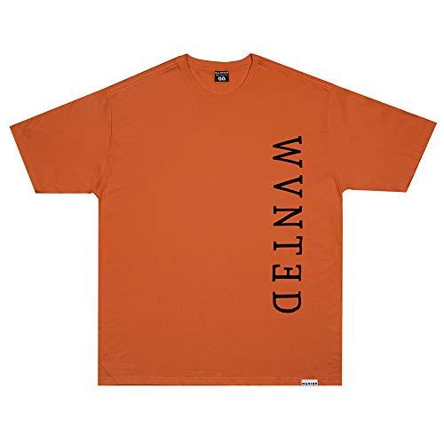 Camiseta Wanted - Logo Vertical laranja Cor:Laranja;Tamanho:XG