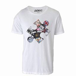 Camiseta Eleven Brand Branco XGG Masculina - Puzzle Bond