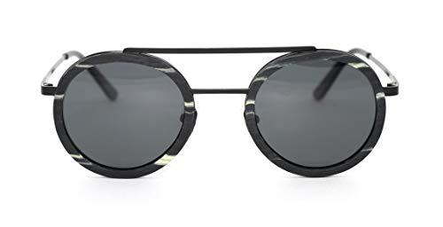 Óculos de Sol de Madeira e Metal Schultz Black, MafiawooD
