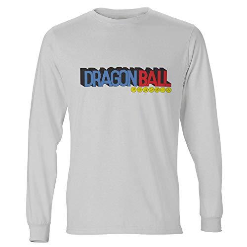 Camiseta masculina manga longa Dragon Ball Logo branca Live Comics cor:Branco;tamanho:PP