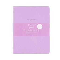 Planner Revista Pastel, Lilas, Mensal Planejamento, 68 fls, Papel Pólen 80g/m², Tamanho Grande (19x25)