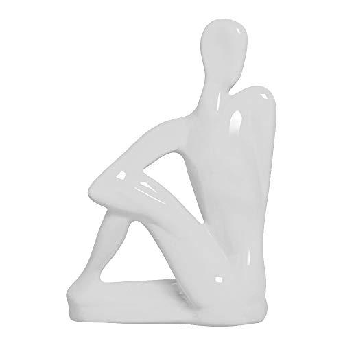 Escultura Bailarino Ceramicas Pegorin Branco No Voltagev