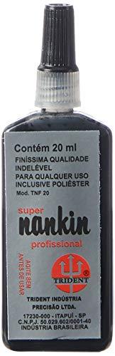 Tinta Nanquim 20 ml, Trident TNF-20, Preto