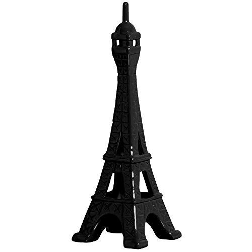 Escultura Torre Eiffel Pequena Ceramicas Pegorin Preto No Voltagev