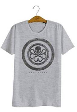 Camiseta Hail Hydra, Studio Geek, Adulto Unissex, Cinza, P