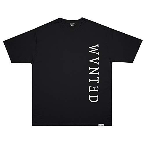 Camiseta Wanted - Logo Vertical preto Cor:Preto;Tamanho:G