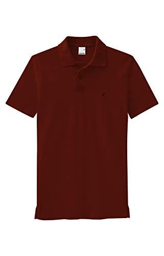 Camisa Polo Slim Em Piquê Premium ,Malwee, Masculino, Bordô, P