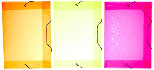 Pasta Aba Elastica Plastica Oficio 20mm Color Bubble Sortidos - Pacote com 10, DAC, 902PP, Multicolorido