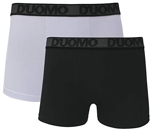 Kit de 2 Cuecas Boxer Básico, Duomo, Masculino, Branco/Preto, GG