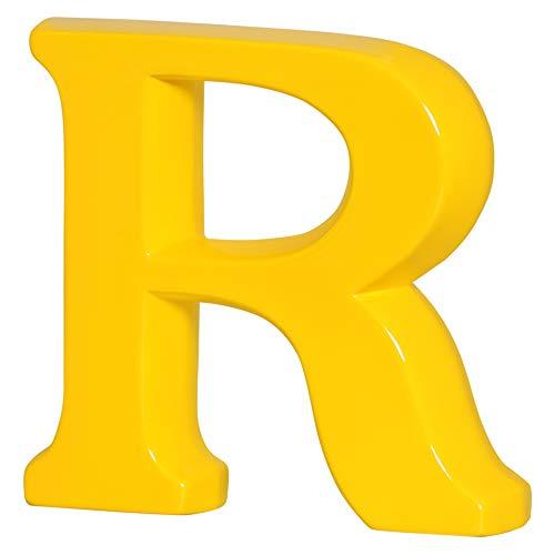Letra R Grande Ceramicas Pegorin Amarelo