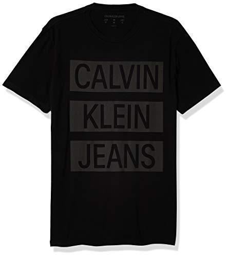 Camiseta Manga Curta, Calvin Klein, Masculino, Preto, P