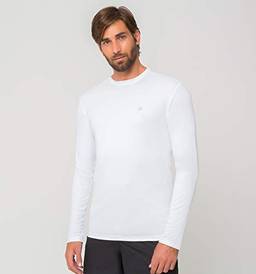 Camiseta Uvpro Manga Longa Masculina Branco Uvline