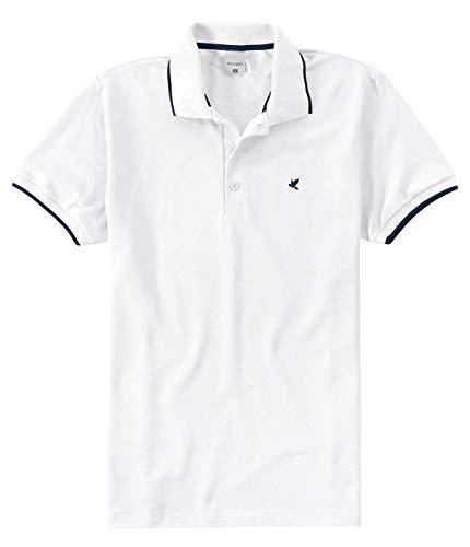 Camisa Polo Slim Piquê Premium, Malwee, Masculino, Branco, M