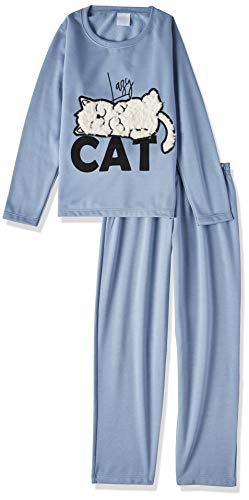 Conjunto de pijama , Pzama, Meninas, Azul, 8