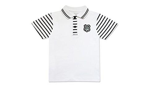 Camiseta Polo Manga Curta Figueirense, Rêve D'or Sport, Criança Unissex, Branco/Preto, 1