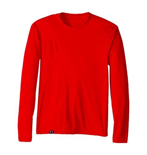 Camiseta UV Protection Masculina UV50+ Tecido Ice Dry Fit Secagem Rápida M Vermelho