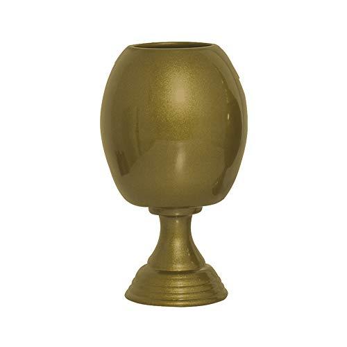 Vaso Taça Veneza M Ceramicas Pegorin Bronze Médio