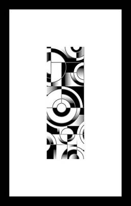 Quadro Abstrato Geométrico em Decore Pronto Preto/ Branco 35x55cm
