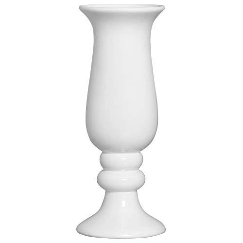 Vaso Imperial Pé De Ceramica Ceramicas Pegorin Branco