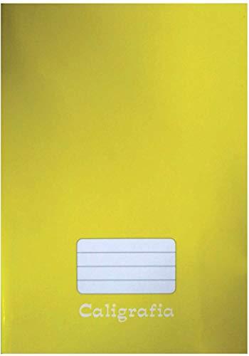Caderno Caligrafia Capa Dura Liso 48 Folhas Brochurao Amarelo - Pacote com 05 Tamoio, Amarelo