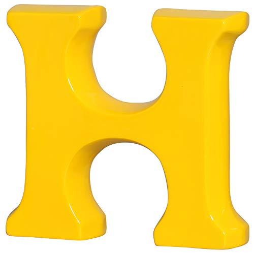 Letra H Grande Ceramicas Pegorin Amarelo
