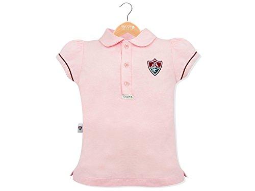 Camisa polo Fluminense, Rêve D'or Sport, Meninas, Rosa Bebê, 1