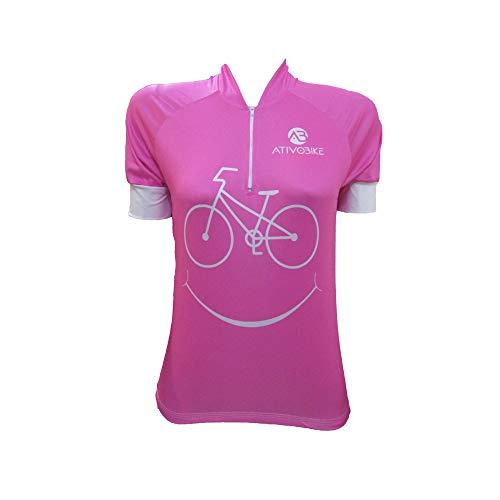 CAMISA CICLISMO FIT SMILE - ROSA M (GG)