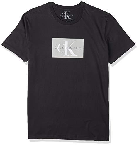 Camiseta Manga Curta Retângulo, Calvin Klein, Masculino, Preto, GGG