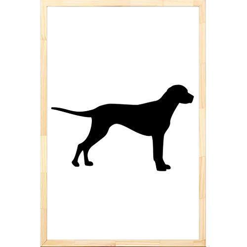 Quadro Ilustração Cachorro Decore Pronto Multicor Pequeno 20x30cm