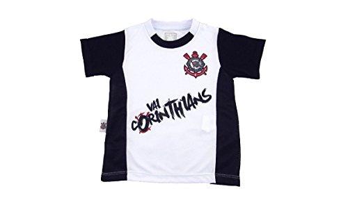 Camiseta Corinthians, Rêve D'or Sport, Criança Unissex, Branco/Preto, 8