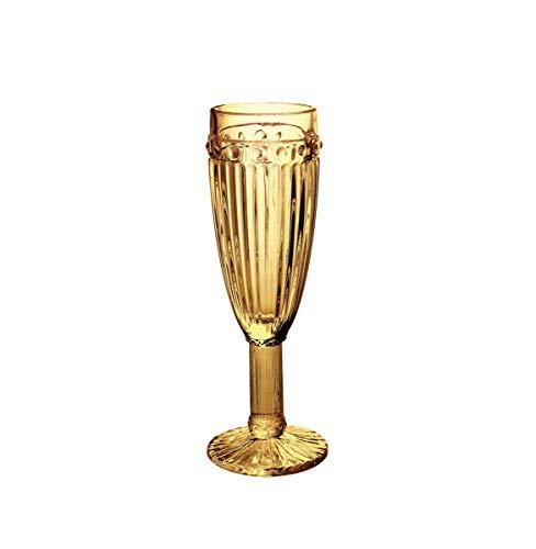 Conjunto 6 Taças para Champagne de Vidro Empire Lyor Âmbar 170Ml