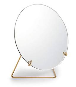 Espelho Com Suporte Em Metal Mart Dourado